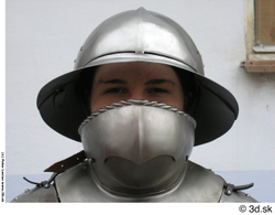 Head Woman White Army Historical Helmet Studio photo references